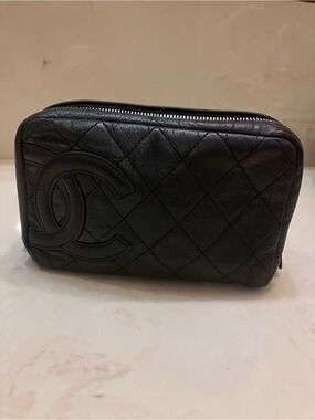 CHANEL Lambskin Leather Cosmetic Case